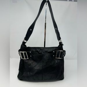 PERLINA New York Large Shoulder Bag with Silver hardware